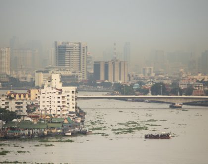 Ciudad de Bangkok contaminada